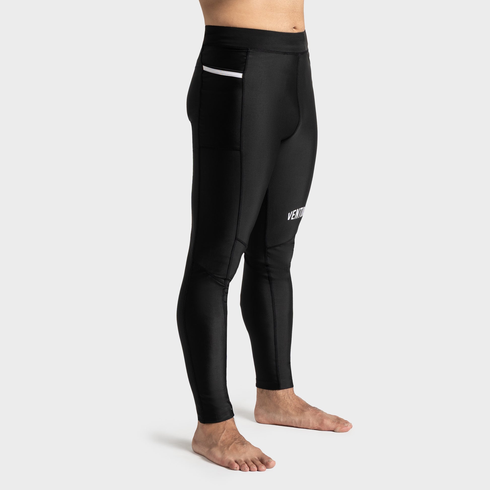 Kompressions Spats Leggings für MMA und BJJ - schwarz