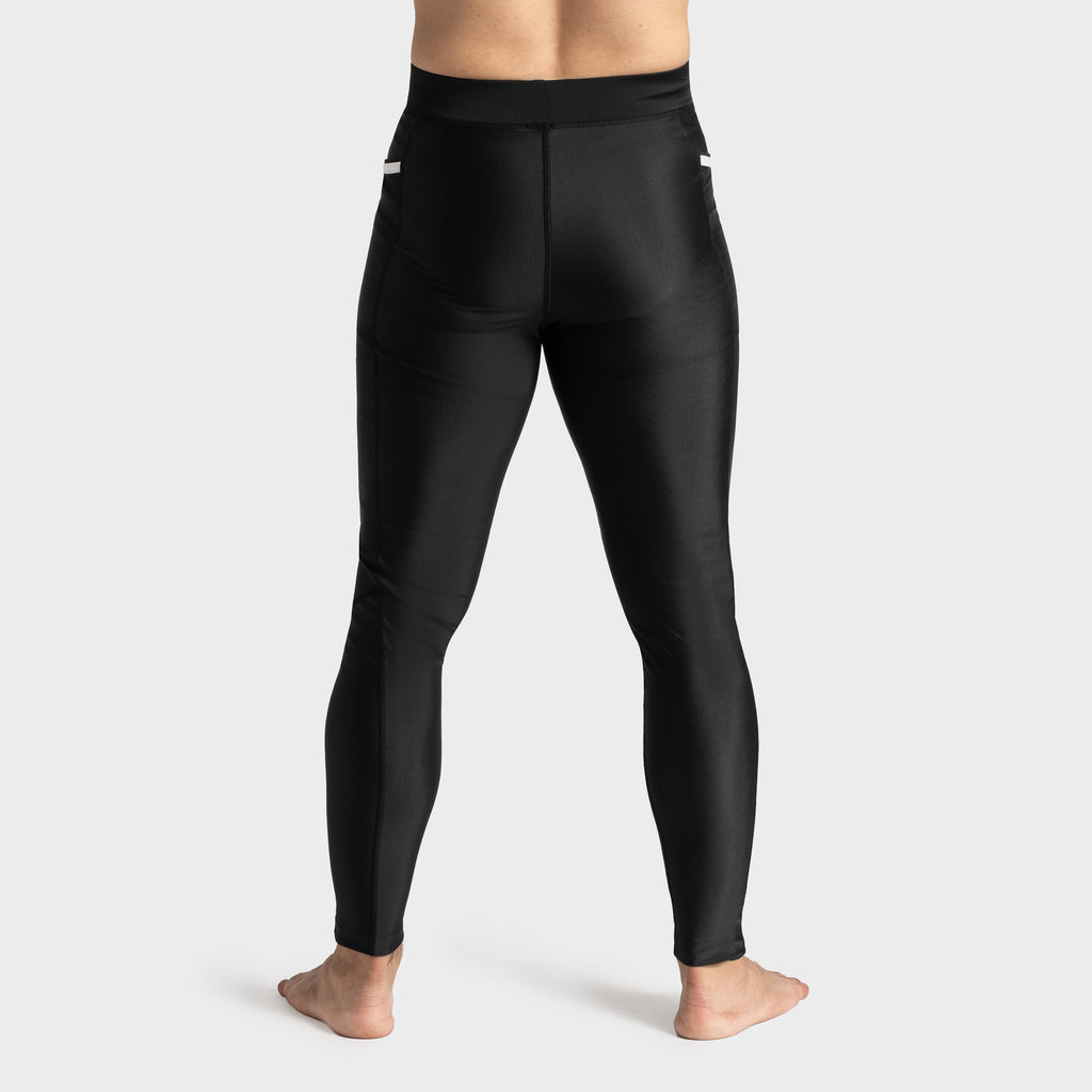 Kompressions Spats Leggings für MMA und BJJ - schwarz
