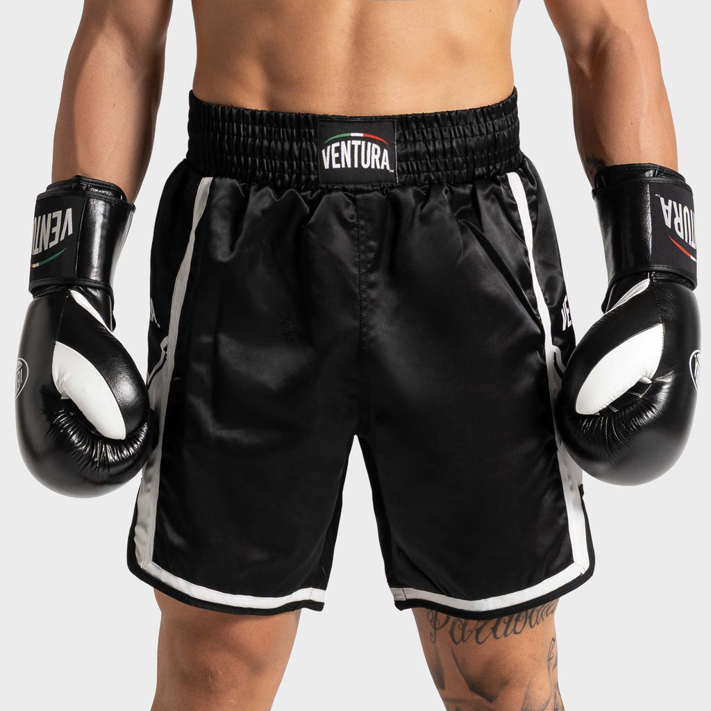 Pantaloncino da Muay Thai e kickboxing - nero