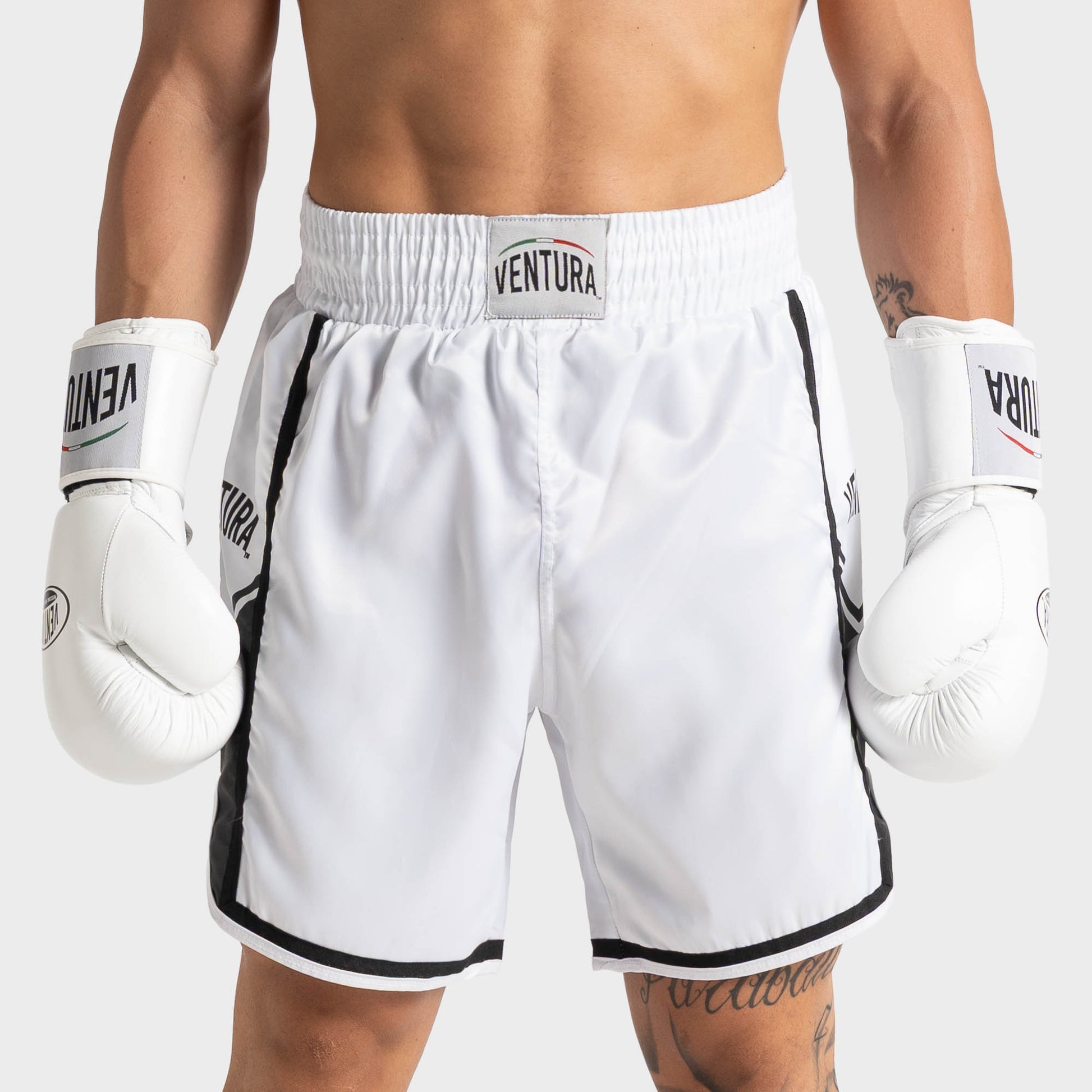 Pantaloncino da Muay Thai e kickboxing - bianco