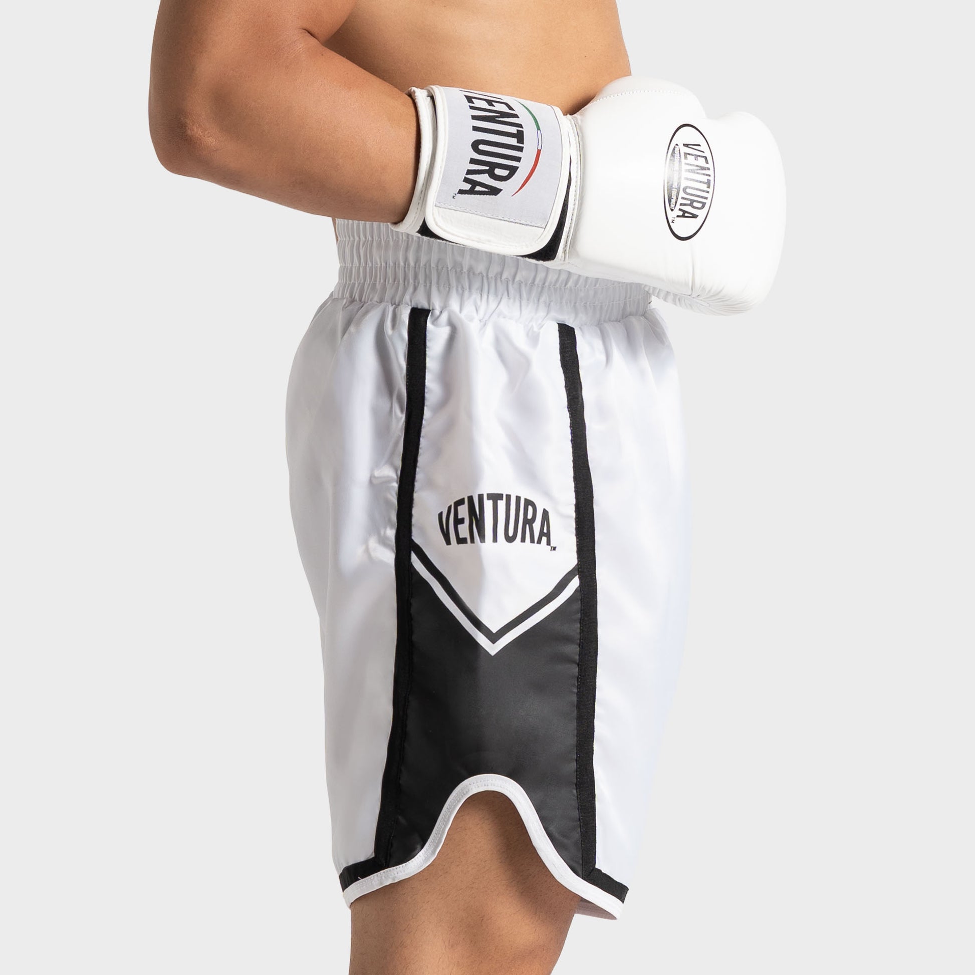 Pantaloncino da Muay Thai e kickboxing - bianco