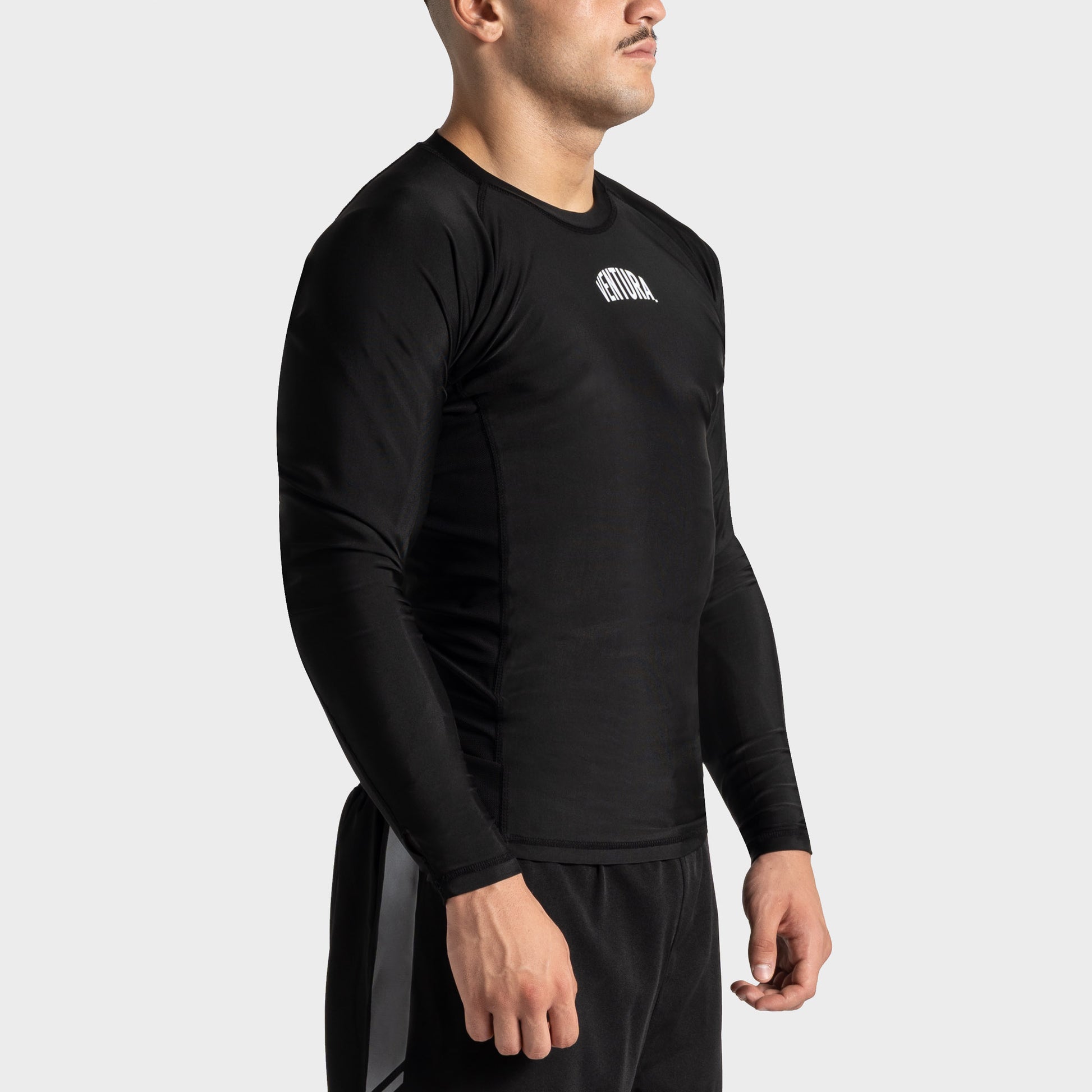 Langarm Rashguard für MMA und BJJ - schwarz