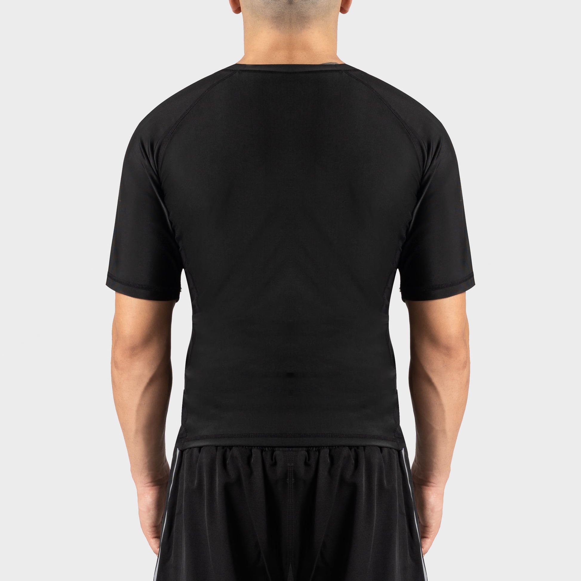 Kurzarm Rashguard für MMA und BJJ - schwarz